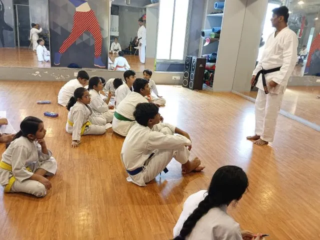 Karate training and fitness practice in Ahmedabad